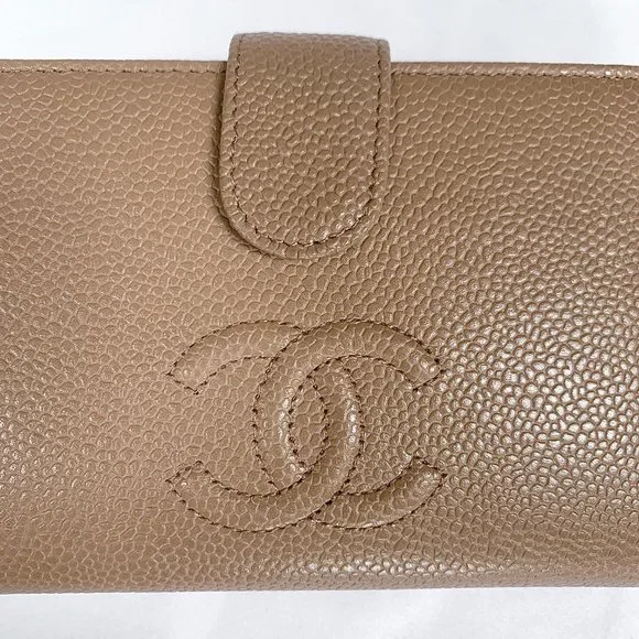 Chanel L-zip CC Leather Pocket Wallet Dark Beige NWT - Picture 12 of 16